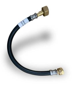 LPG Butane Pigtail 21.8mm x W20 Black Rubber Hose